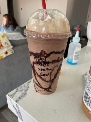 Oreo shake extra protein