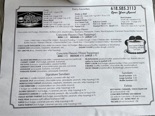 Dessert Menu