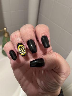 My bruins nails