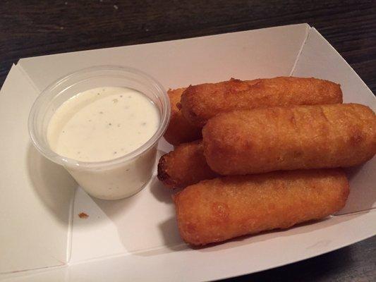 Cheese sticks with homemade ranch