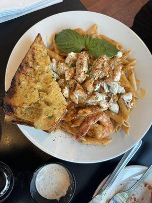 Shrimp and crab penne