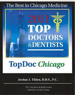 DR. TILDEN "TOP DOC DENTIST AWARD 2011"