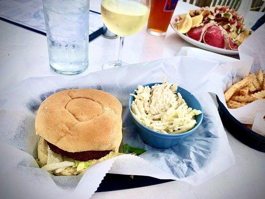 Crabcake Sandwich with Slaw...meh