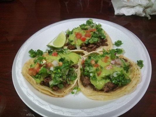 Carne asada tacos