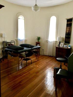 The round treatment room in the Armory