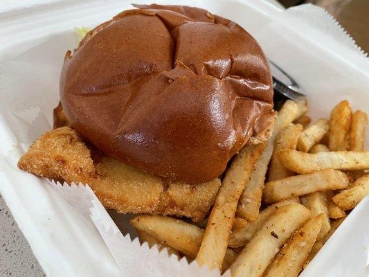 East End Prom delicious fish sandwich