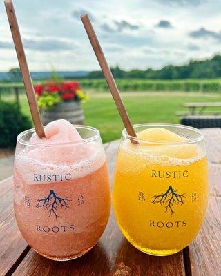 Rose and mango wine slushie