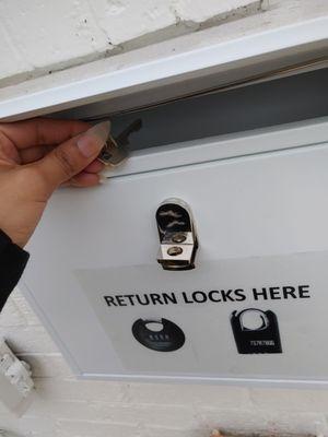 Lock box outside of store storage