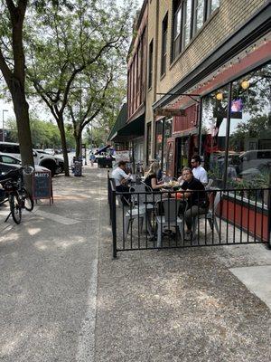 Outside dining