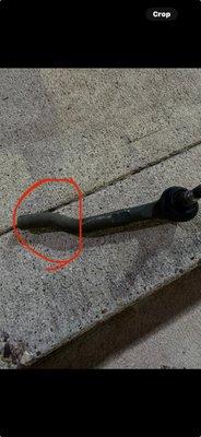 Bent rod that was said to be replaced