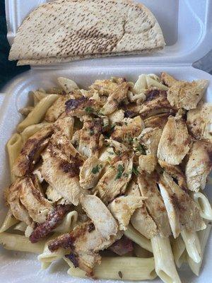 Chicken swarma pasta