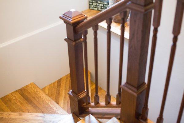 Beautifully crafted stairs that stayed in character with victorian style.