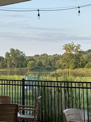 View from the patio overlooking the lake