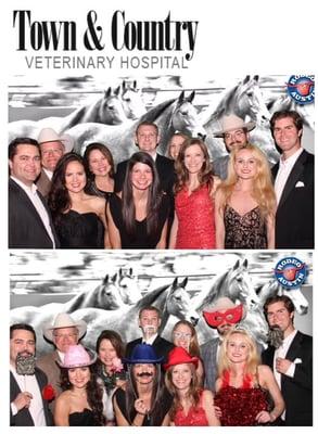 The veterinarians from Town & Country Veterinary Hospital at the Austin Rodeo Gala.