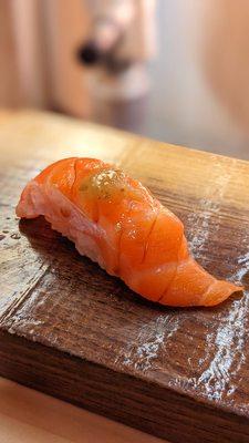 Salmon with fresh wasabi | IG: asianadventuretime