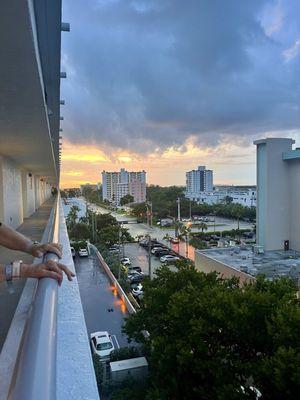 Beautiful view from the exterior corridors facing inland