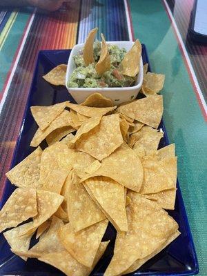 Nachos & Guacamole. Sooo fresh and delicious.