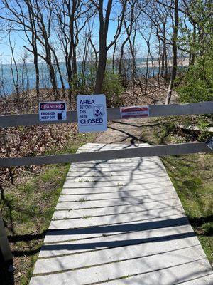 Area closed, trail no longer accessible