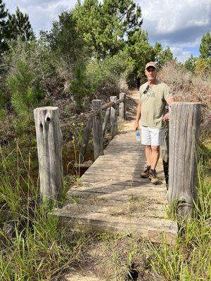 Bridge on hiking trail