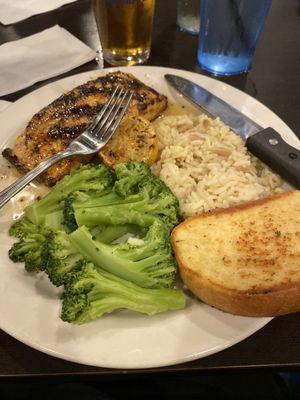 Blackened salmon dinner