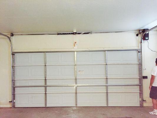 Repaired garage door