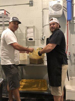 John and Tony just making some fresh Kava.