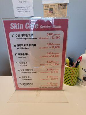 Price list