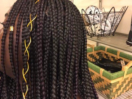 Medium braids with color