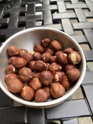 This was their roasted hazelnuts in olive oil and sea salt - but it was just a bowl of hazelnuts.