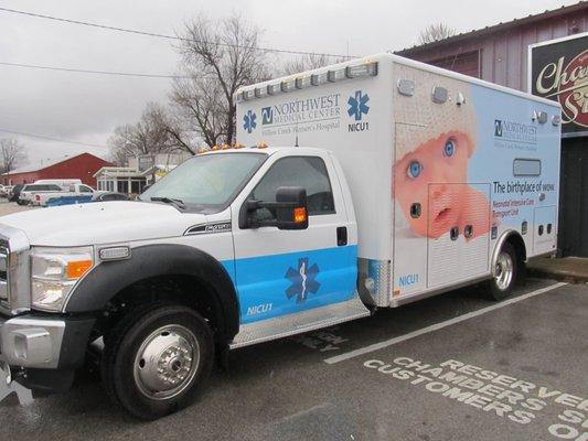 Wrapped Reflective Ambulance for Northwest Health