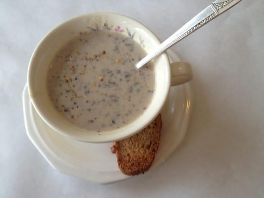 Mushroom hazelnut soup