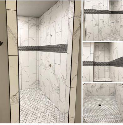 Custom tile showers