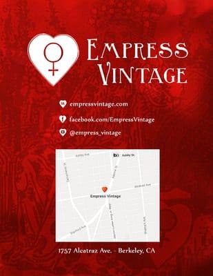 Instagram: @empress_vintage    Facebook:  www.facebook.com/EmpressVintage