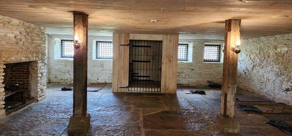 This room has been used as a jail as well as barracks