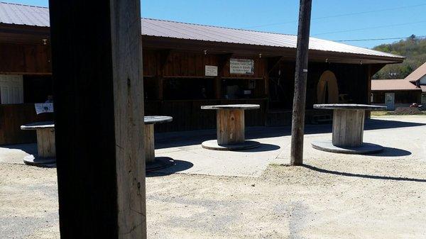 Step up to the outdoor counter for the Sunday Chicken Feed.