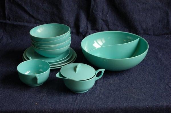 vintage Turquoise Melmac service ware