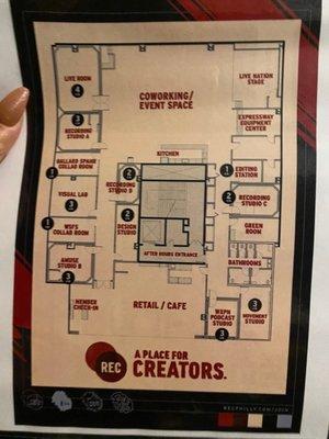 Maps out the many spaces for creatives.