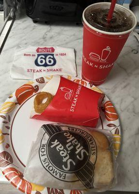 Frisco Melt Combo with onion rings