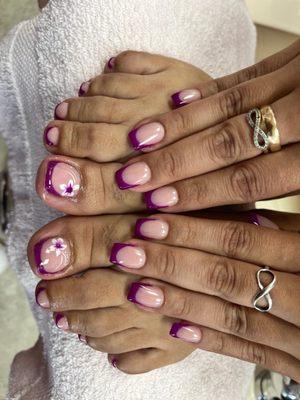 Pedicure regular y manicure acrílica