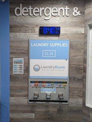 Keep track of time and more laundry supplies