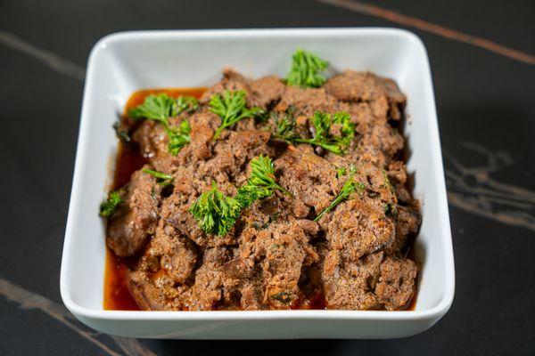 Rich and flavorful chicken livers, seasoned to perfection. This liver melts your mouth.