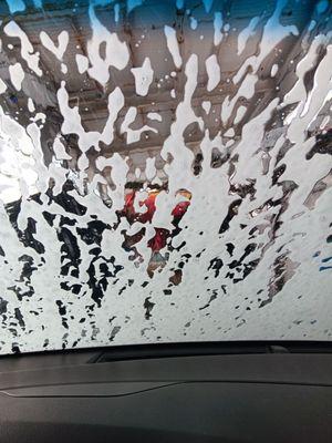 Getting a much needed car wash