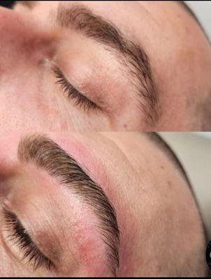 Men threading is available at MK salon