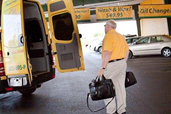 Taking care of your luggage...from your car to Flight Park van to airport