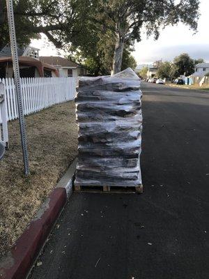 Firewood delivered neatly stacked & wrapped on a pallet