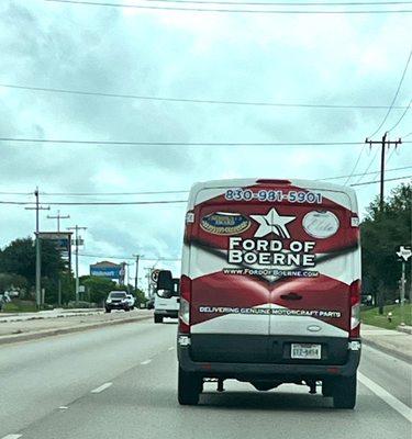 Obviously in a hurry- as this driver cut me off on 3009 in Schertz and made a quick right onto a side street.