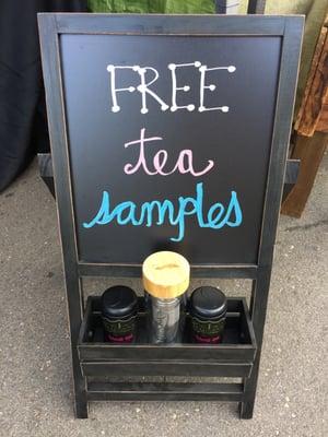 Come to the Farmer's Market and get some tea samples!