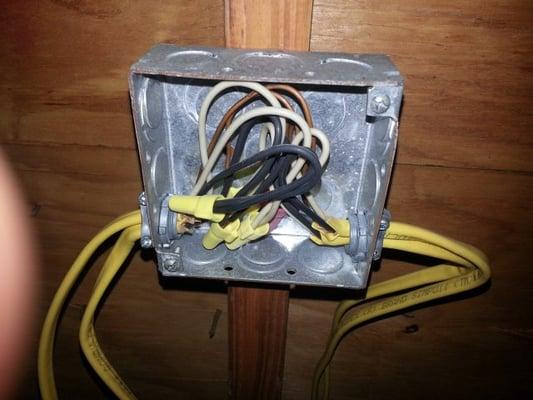 Open junction box in the attic--not good!