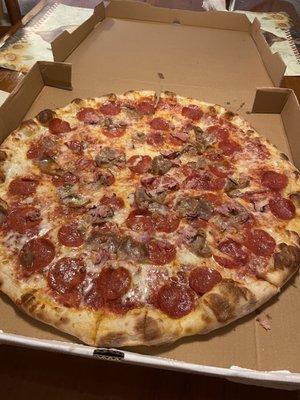 3 meat pizza