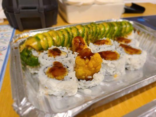 Dragon Roll and Tempura Roll